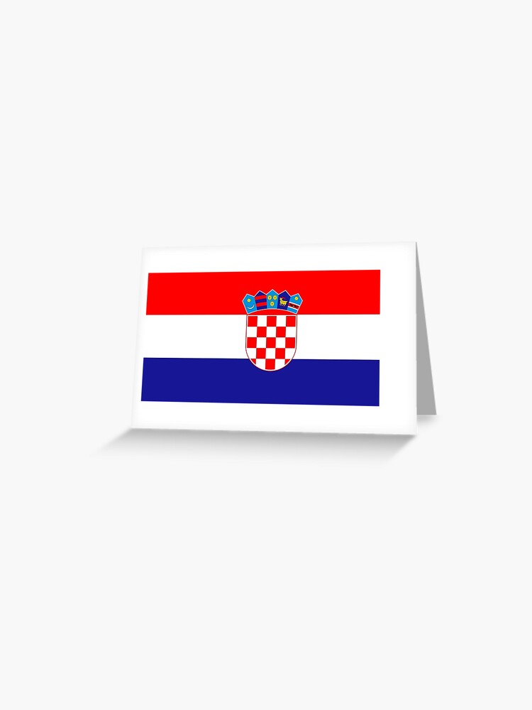 Croatian flag waving Hrvatska | Greeting Card