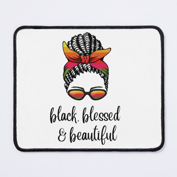 Item preview, Black,blessed and beautiful  designed and sold by Lessonsprint.