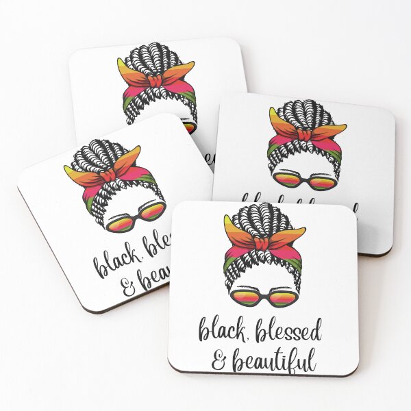 Item preview, Black,blessed and beautiful  designed and sold by Lessonsprint.