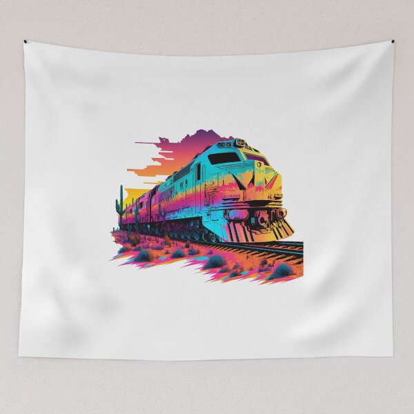 Item preview, Train Graphic Synthwave #3 designed and sold by ArtShanth.