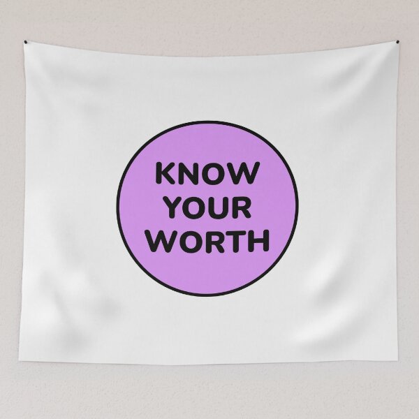 Item preview, Know your worth - self esteem positive affirmations designed and sold by Inspirationmotivation.