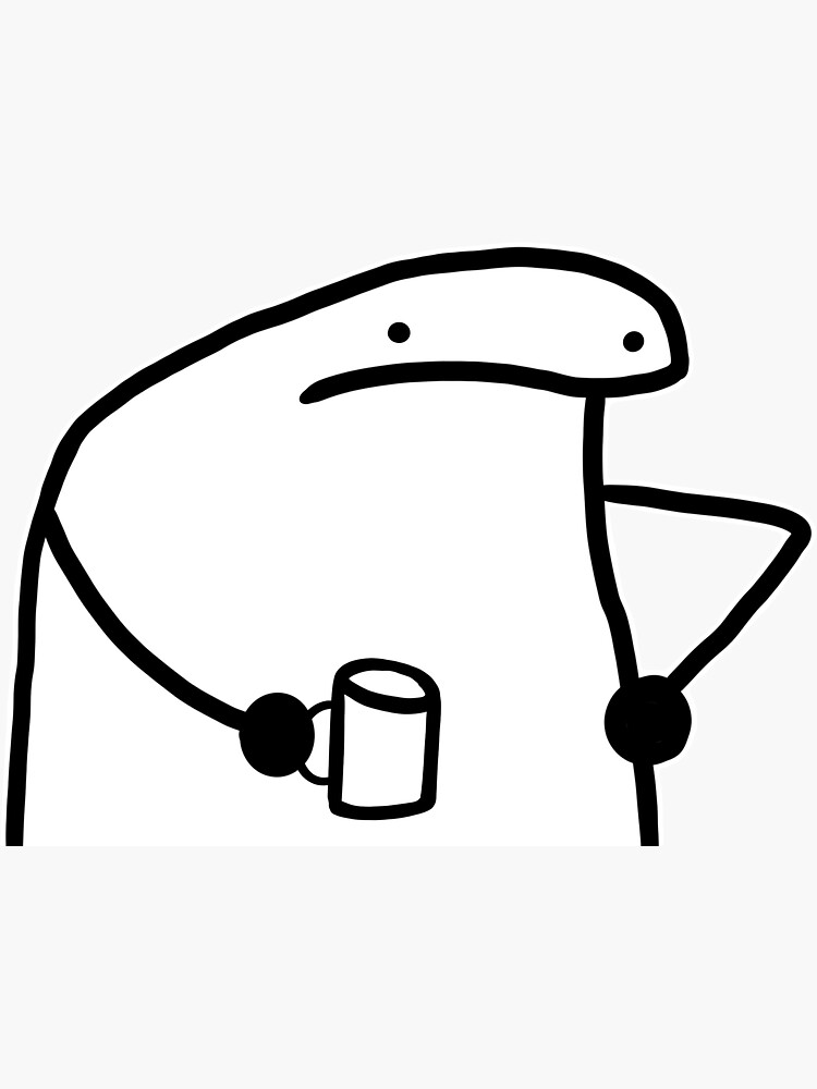 Annoyed Flork with Mug Sticker for Sale by Greyghostsco