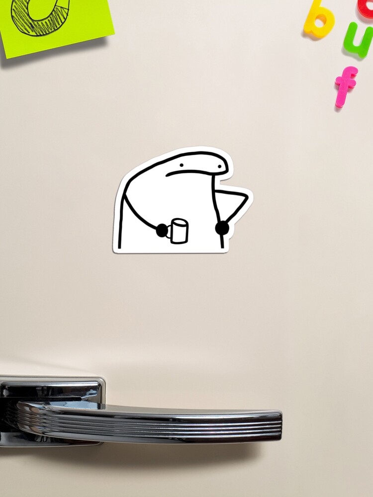 Annoyed Flork with Mug Sticker for Sale by Greyghostsco