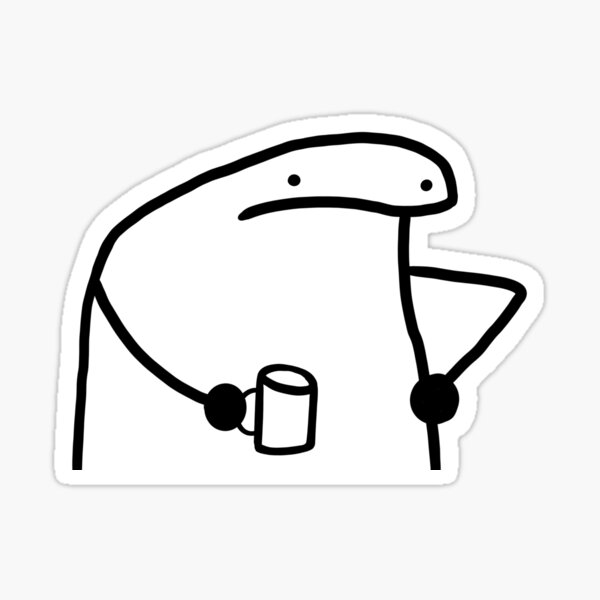 Annoyed Flork with Mug Sticker for Sale by Greyghostsco