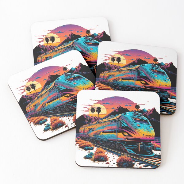Item preview, Train Graphic Synthwave #4 designed and sold by ArtShanth.