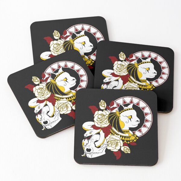 Item preview, egyptian cat - snake in skull designed and sold by Rainorchid.