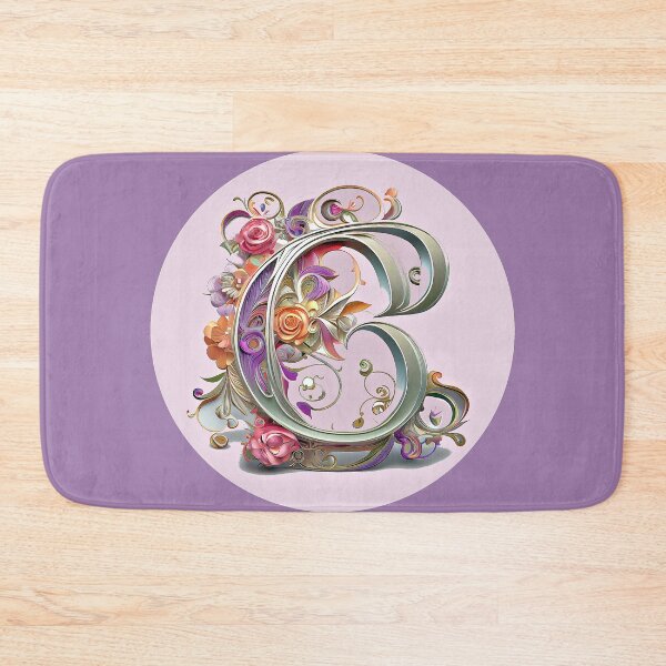 Item preview, Art Font Letter C: Art Nouveau Style, Unique and Colorful, Pink Background designed and sold by factory88.