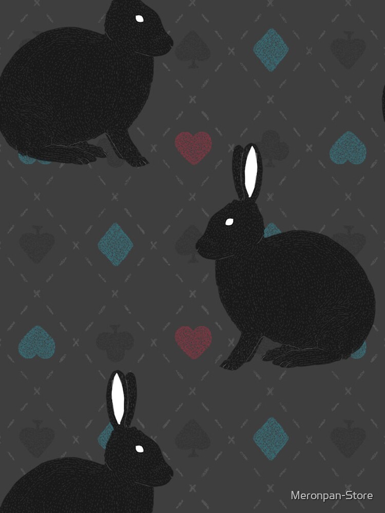 Thumbnail 4 of 4, iPhone Case, Black Rabbit Pattern designed and sold by Meronpan-Store.
