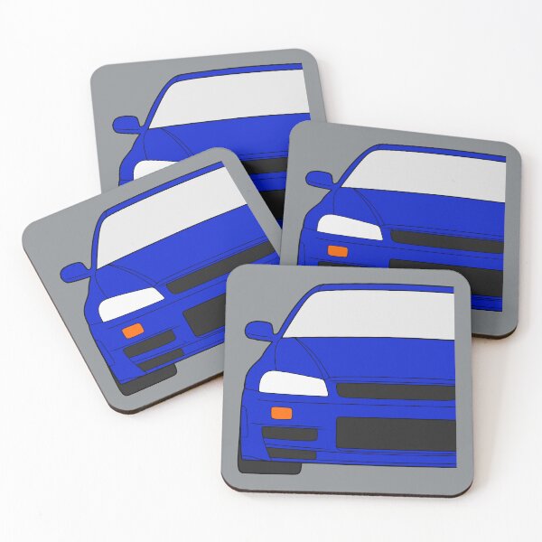 Item preview, Nissan Skyline R34 GTR bayside blue color designed and sold by EdimDesign.