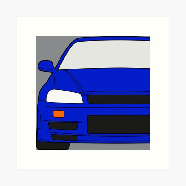 Premium Vector  Brian nissan skyline blue decal design sportswear pattern  template