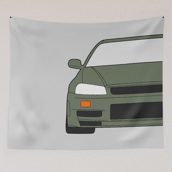 Item preview, Nissan Skyline R34 GTR jade green color designed and sold by EdimDesign.