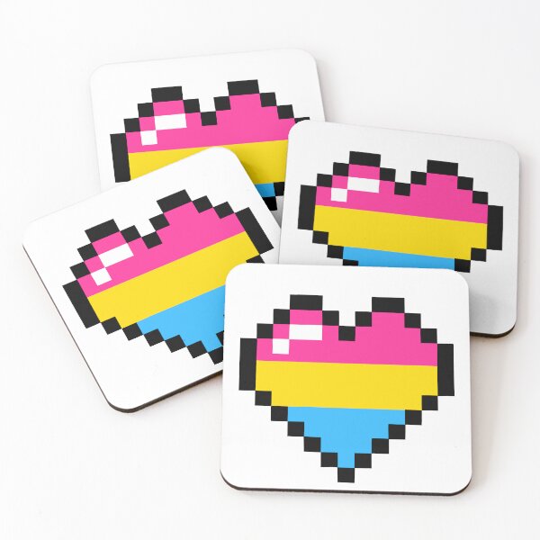 Item preview, Pan Pride Flag Pixel Heart designed and sold by Greyghostsco.