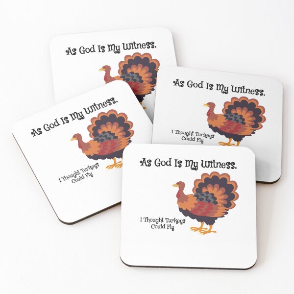 Item preview, As god is my witness, I thought turkeys could fly (Funny Vintage Thanksgiving Desing) designed and sold by BRAZILCOOLSHIRT.