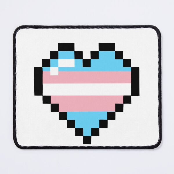 Artikelvorschau, Trans-Stolz-Flaggen-Pixel-Herz entworfen und verkauft von Greyghostsco.