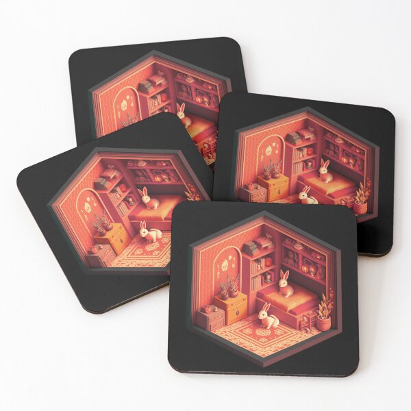 Item preview, A Room in Red and Gold, Isometric Room designed and sold by Slice-Of.