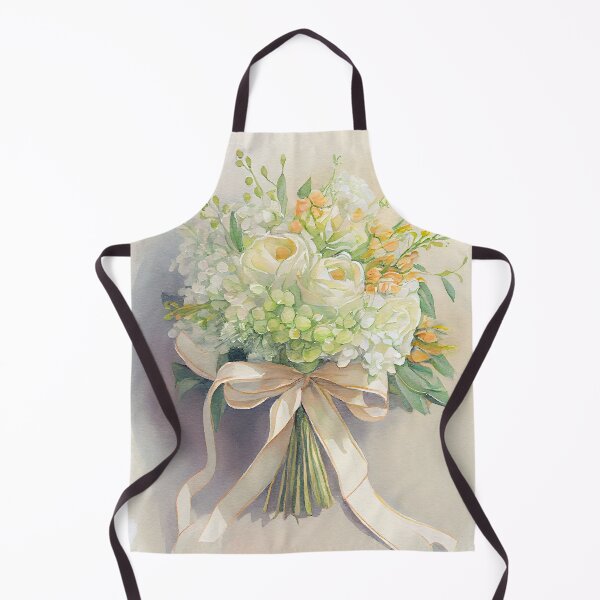 Item preview, A Beautiful Wedding Bouquet Flowers Posy in Soft Colors With OrangeTones Watercolor designed and sold by CGSGraphics.