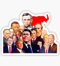 Pegatina Presidentes Republicanos Acuarela