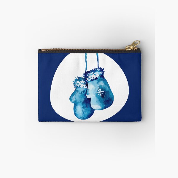 Artikelvorschau, Blaue Aquarell-Winter-Handschuhe entworfen und verkauft von CreativNode.