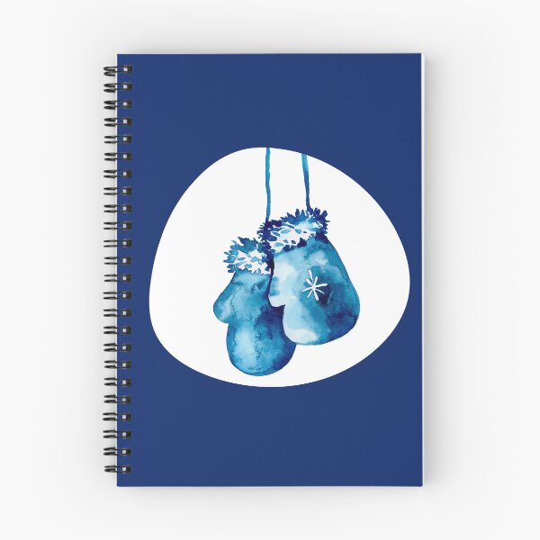 Artikelvorschau, Blaue Aquarell-Winter-Handschuhe entworfen und verkauft von CreativNode.