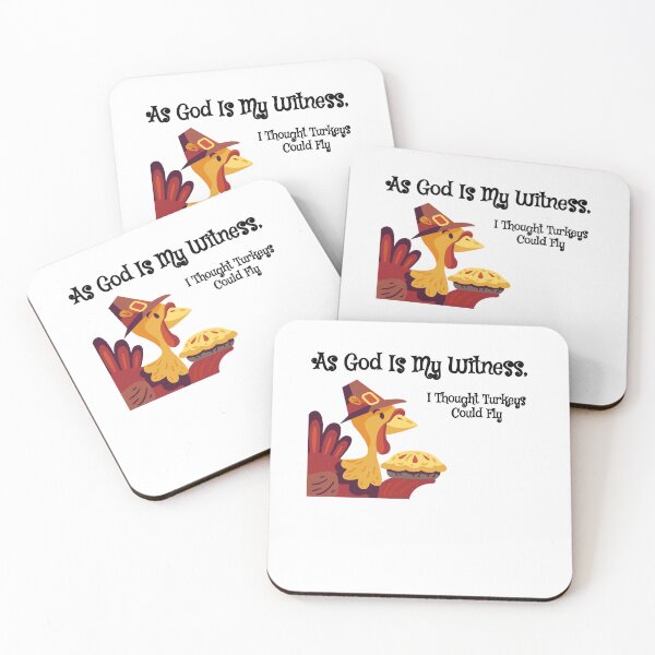 Item preview, As god is my witness, I thought turkeys could fly (Funny Vintage Thanksgiving Desing) designed and sold by BRAZILCOOLSHIRT.