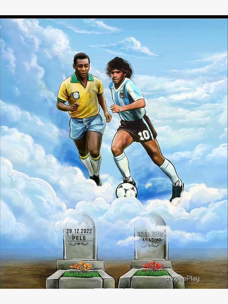 Wall Art Canvas Print of Maradona Zidane & Pele Table Football