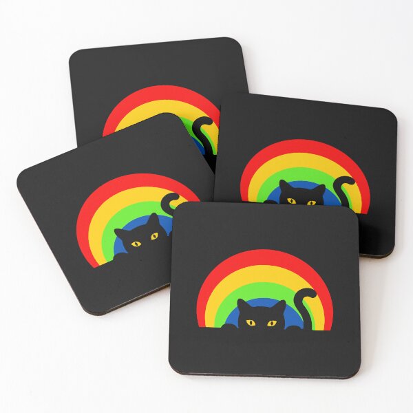 Item preview, Rainbow Cat Red Yellow Green Blue Funny Happy Witty Joke Sarcastic Spiritual Animal Birthday Gift designed and sold by EpsilonEridani.