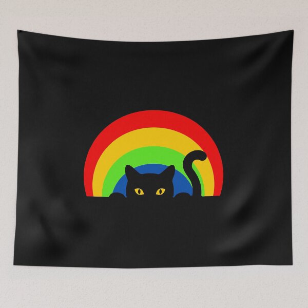 Item preview, Rainbow Cat Red Yellow Green Blue Funny Happy Witty Joke Sarcastic Spiritual Animal Birthday Gift designed and sold by EpsilonEridani.