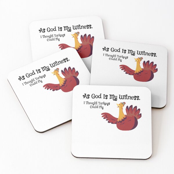 Item preview, As god is my witness, I thought turkeys could fly (Funny Vintage Thanksgiving Desing) designed and sold by BRAZILCOOLSHIRT.