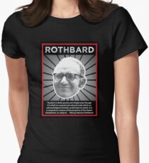 Murray Rothbard with Quote Women's Fitted T-Shirt