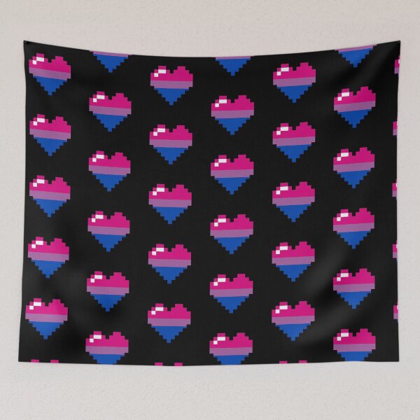 Item preview, Bi Pride Flag Pixel Heart designed and sold by Greyghostsco.