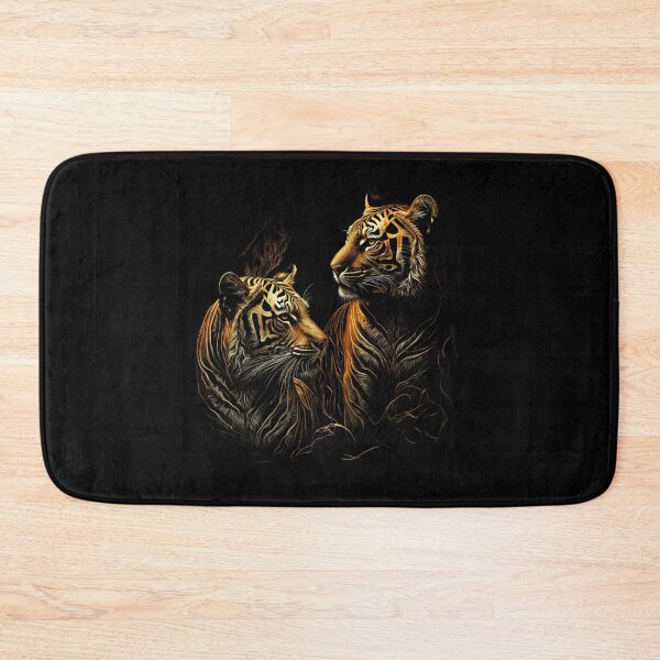 Item preview, A Pair of Tigers in gold light designed and sold by ThePurpleMelon.