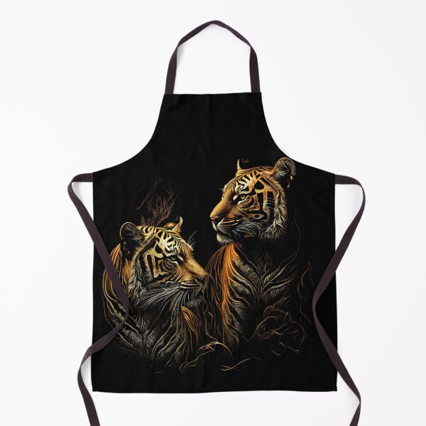 Item preview, A Pair of Tigers in gold light designed and sold by ThePurpleMelon.