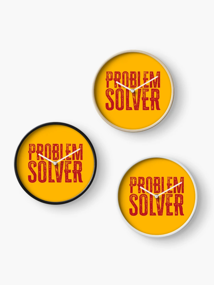Thumbnail 3 of 4, Clock, Problem Solver - Red designed and sold by Reconocer.