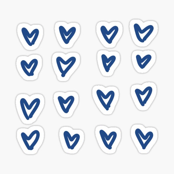 "blue heart stickers journal" Sticker for Sale by spoiledchaii Redbubble