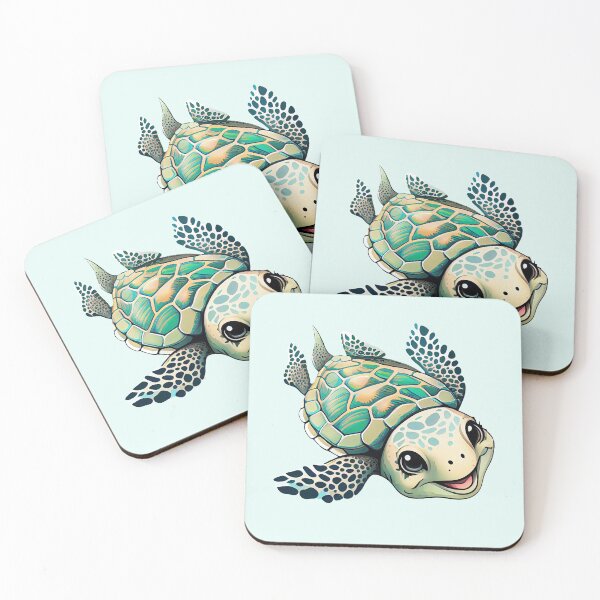 Item preview, Smiling Sea Turtle Cartoon designed and sold by Fitbys.