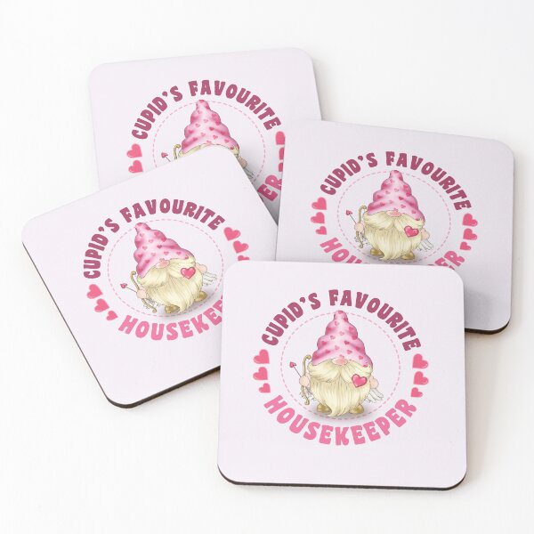 Item preview, Cupid's Favourite Housekeeper - Pink gnome design for Valentines Day! designed and sold by TaraGbear.