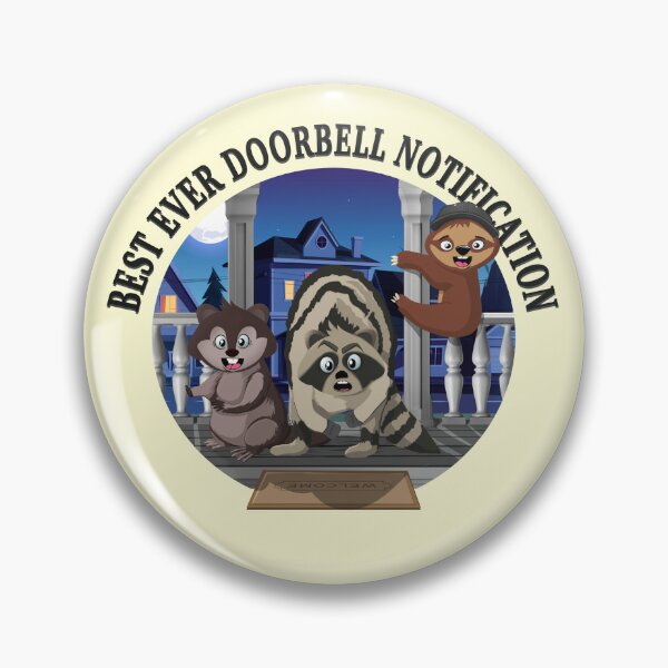 Item preview, Funny doorbell cam notification animals designed and sold by TipTopTapo.