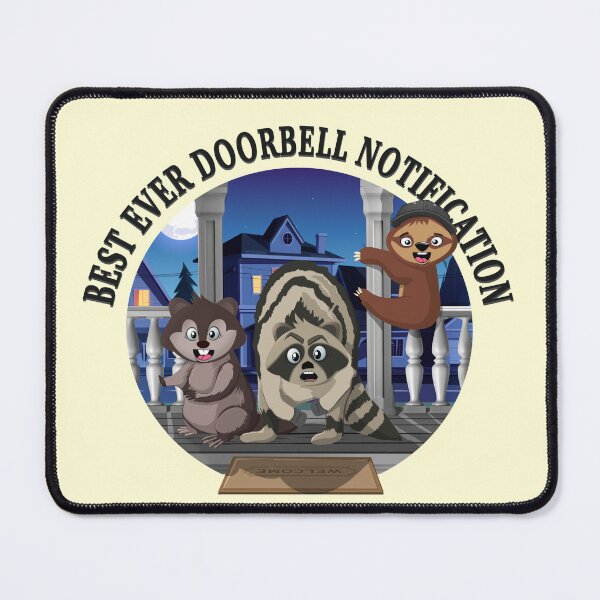 Item preview, Funny doorbell cam notification animals designed and sold by TipTopTapo.