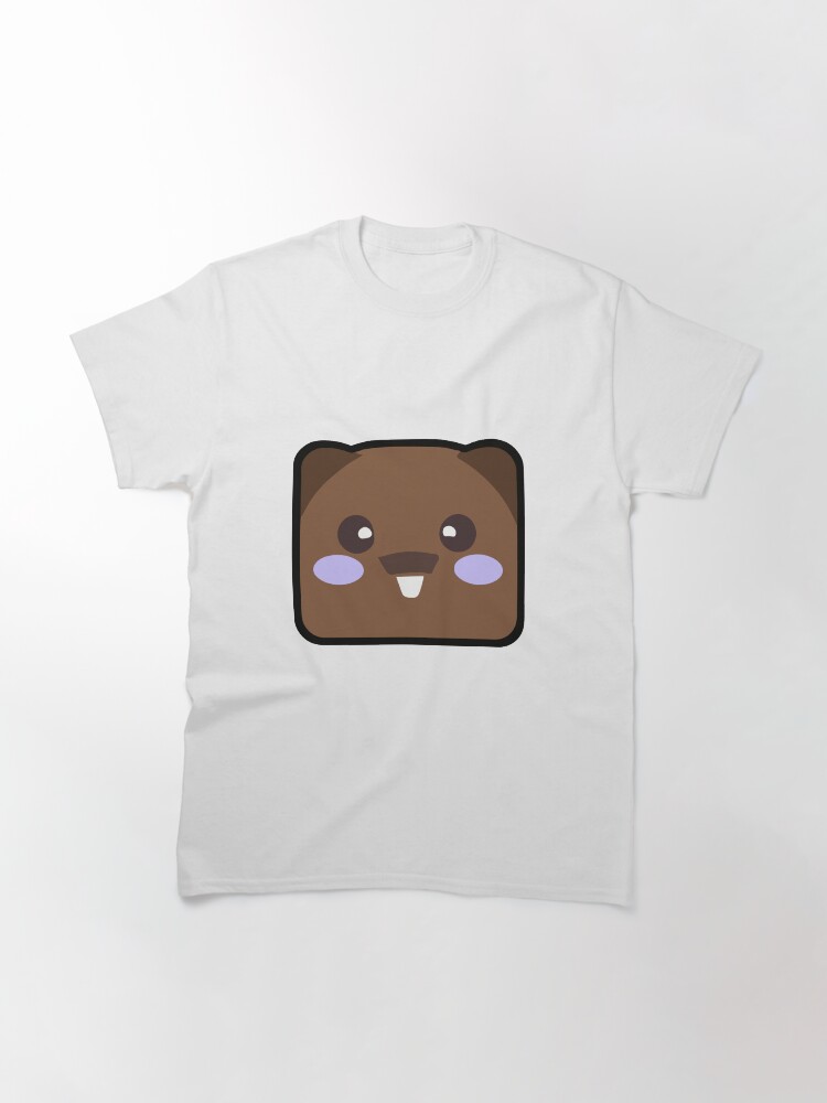 Imagen 3 de 7, Camiseta clásica con la obra Pequeño wombat caca rectangular kawaii, diseñada y vendida por pierdus.