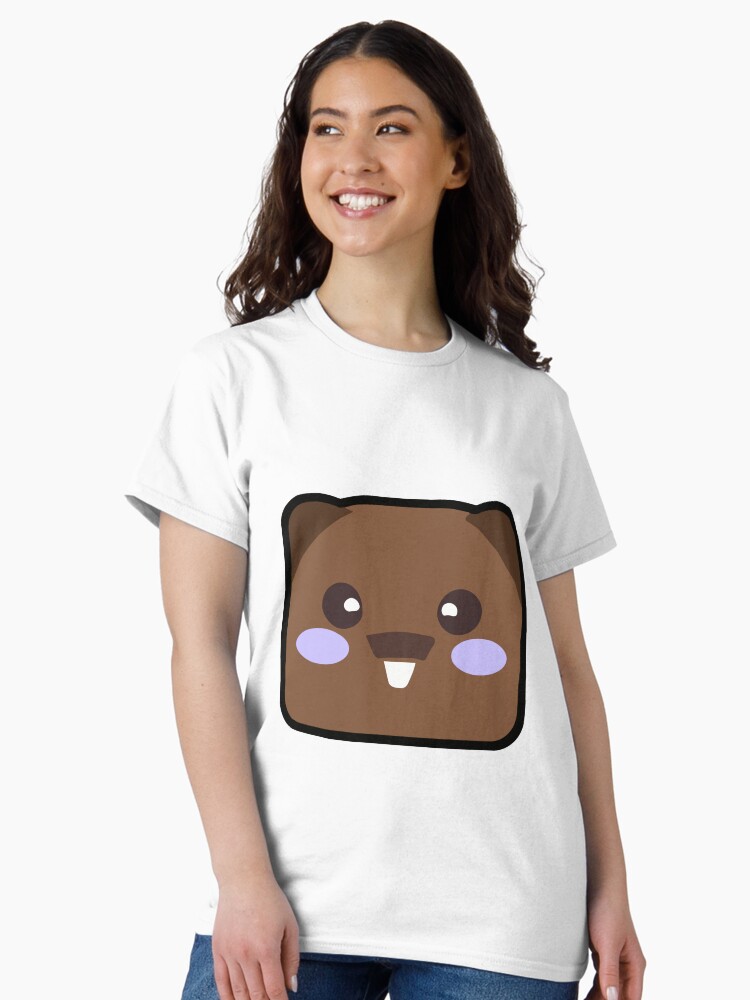 Imagen 1 de 7, Camiseta clásica con la obra Pequeño wombat caca rectangular kawaii, diseñada y vendida por pierdus.