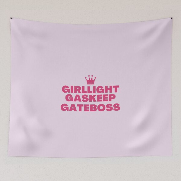 Item preview, Girlboss Parody, Girllight Gaskeep Gateboss Typography Cringe Comedy designed and sold by ThatJewishFeminist Ali S.