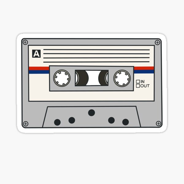 vintage audio tape Sticker