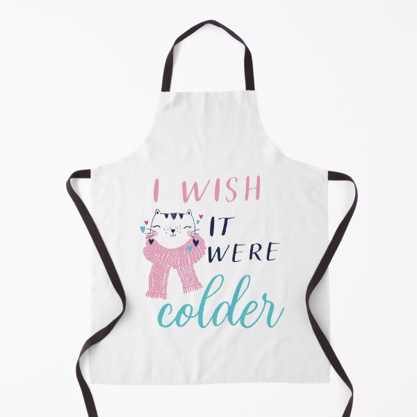 Item preview, i wish it were colder, i wish it were cold, winter lovers cold snowy winter weather kitty cat in scarf designed and sold by Karisdesignss.