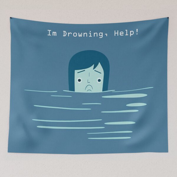 Item preview, I'm Drowning, Help! Sticker designed and sold by Meloncholai.