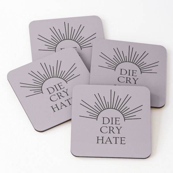 Item preview, Die Cry Hate, Live Laugh Love Parody, Typography Cringe Comedy designed and sold by ThatJewishFeminist Ali S.