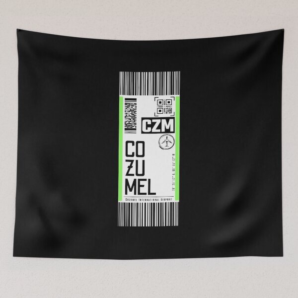 Item preview, COZUMEL CZM Classic luggage tag flight stickers designed and sold by LeddsoDello.