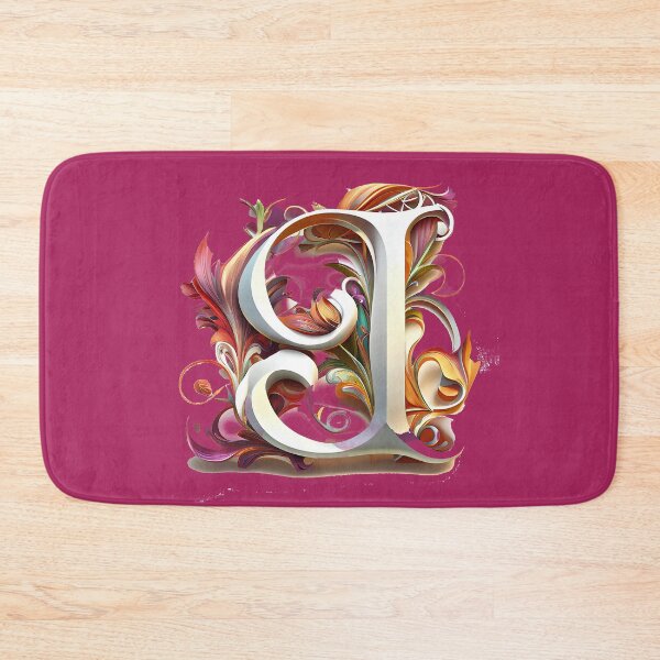Item preview, Art Font Letter I: Art Nouveau Style, Unique and Colorful, Red Background designed and sold by factory88.