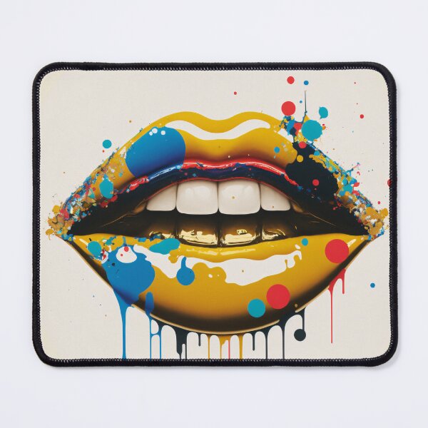 Item preview, Lovely Lips in Yellow designed and sold by Left-Hand-Tree.