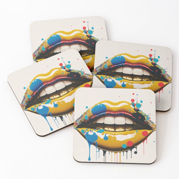 Item preview, Lovely Lips in Yellow designed and sold by Left-Hand-Tree.