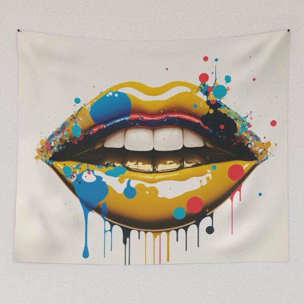 Item preview, Lovely Lips in Yellow designed and sold by Left-Hand-Tree.